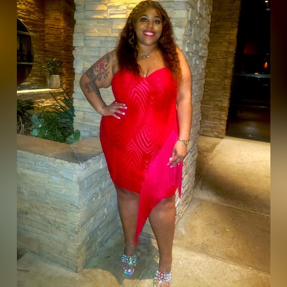 Dresses & Skirts - Red Fringe Dress